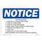 Signmission OSHA Notice Sign, Exit Procedures 1. Turn Off All, 10in X 7in Decal, 7"W, 10" L, Portrait OS-NS-D-710-V-12241 - alternate 1